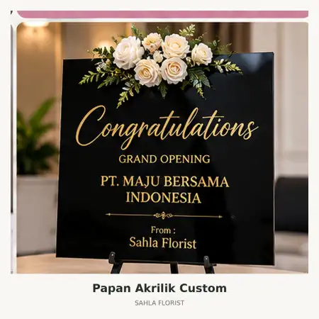 Papan Bunga Akrilik Tojo Una Una
